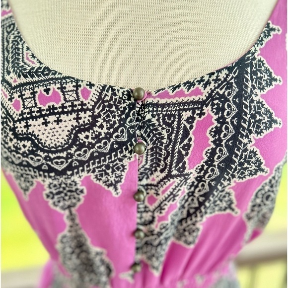 LAST CHANCE Maeve Annas Dress Size Small Midi Silk Spaghetti Straps Pockets - Picture 2 of 12